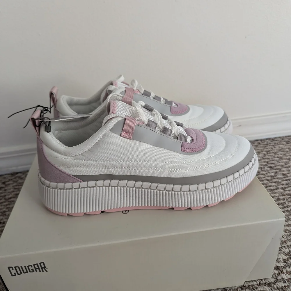 Cougar Sayah Women's Sneaker White Gray & Pink Size 9.5.